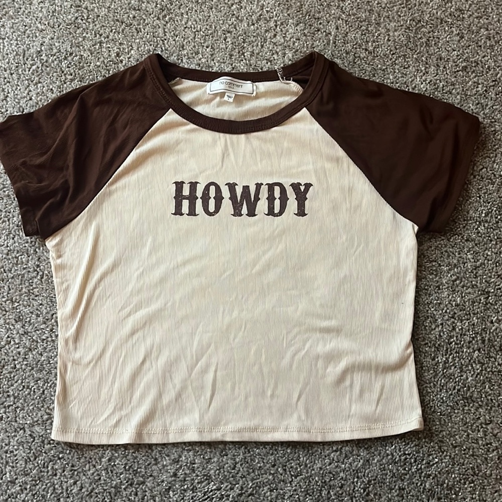 HOWDY ribbed crop top. Size large. Only worn once!!